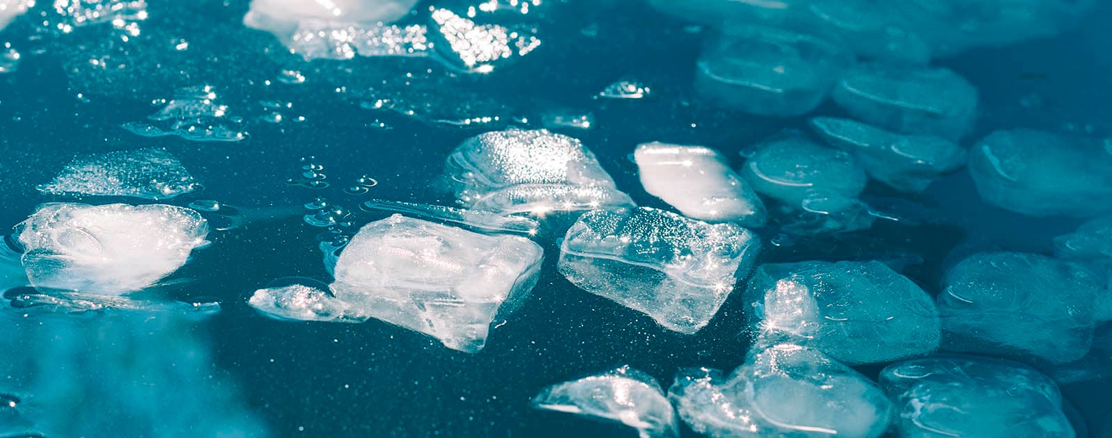 banheira de água com gelo