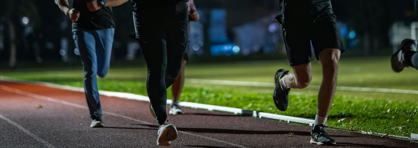 Exercício à noite corrida