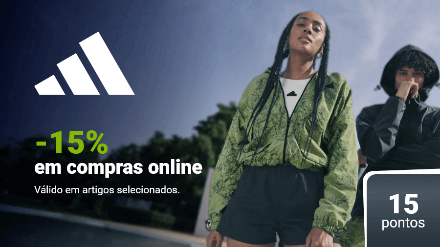 adidas, não perca 15% de desconto online
