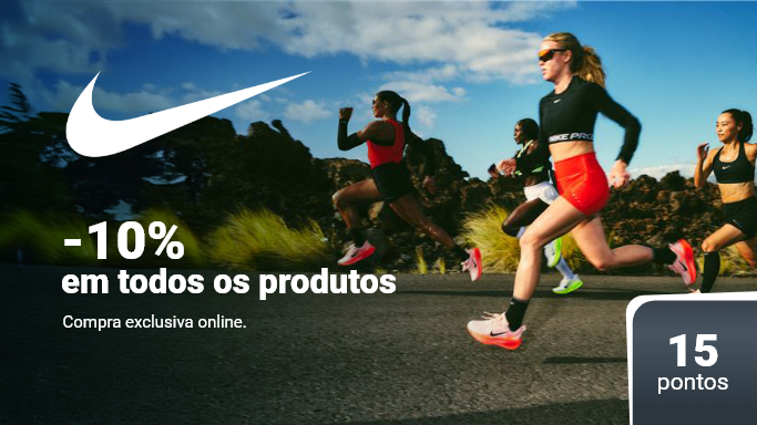 nike, 10% de desconto em compras online