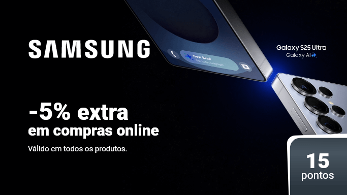 samsung, aproveite 5% extra em compras online