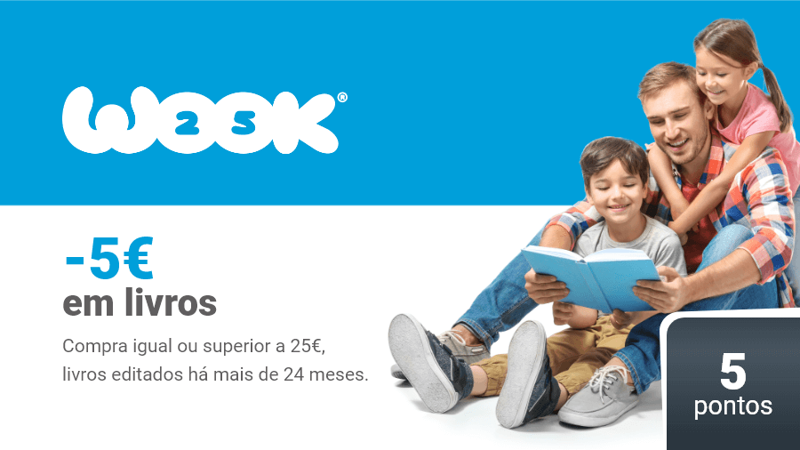 wook, desconto de 5€ na compra de 25€ em livros!
