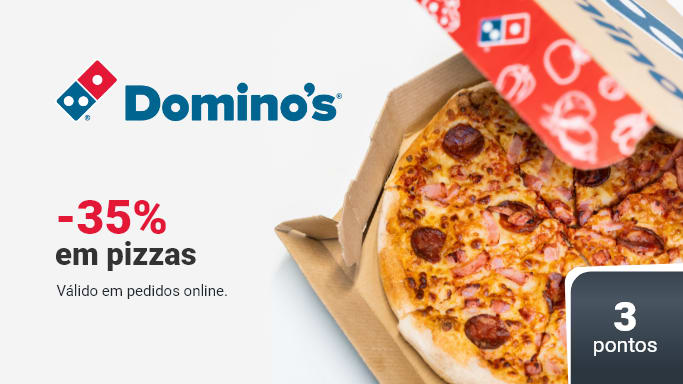 domino's pizza, aproveite 35% de desconto em pedidos online