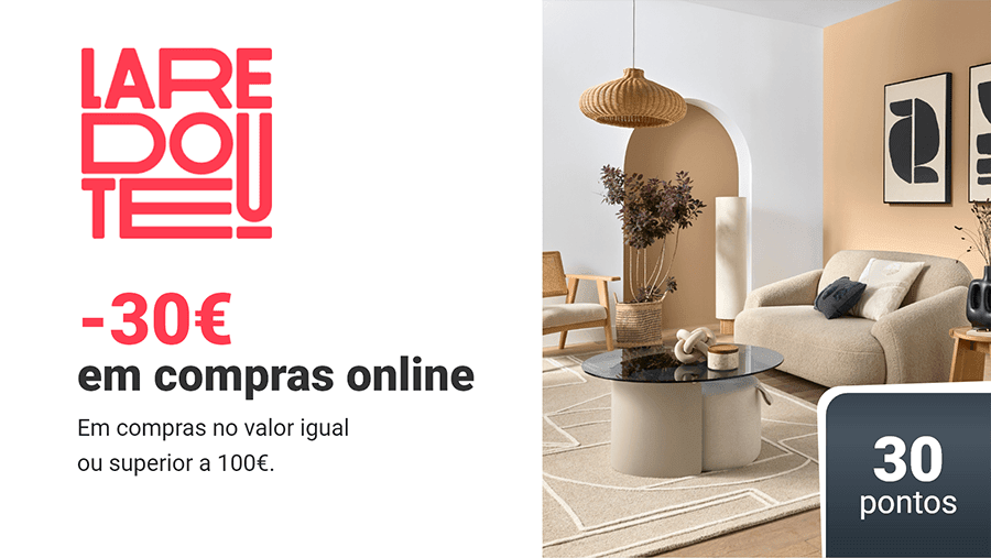 la redoute, 30€ em compras online com mínimo de compra