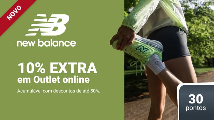 new balance, 10% extra em compras outlet online