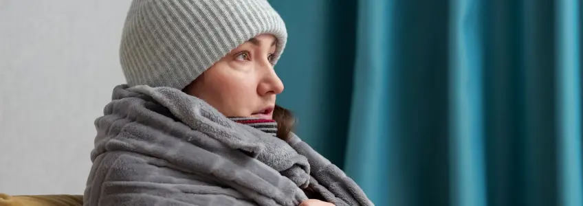 mulher com frio