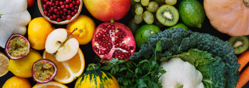 alimentos e frutas saudáveis